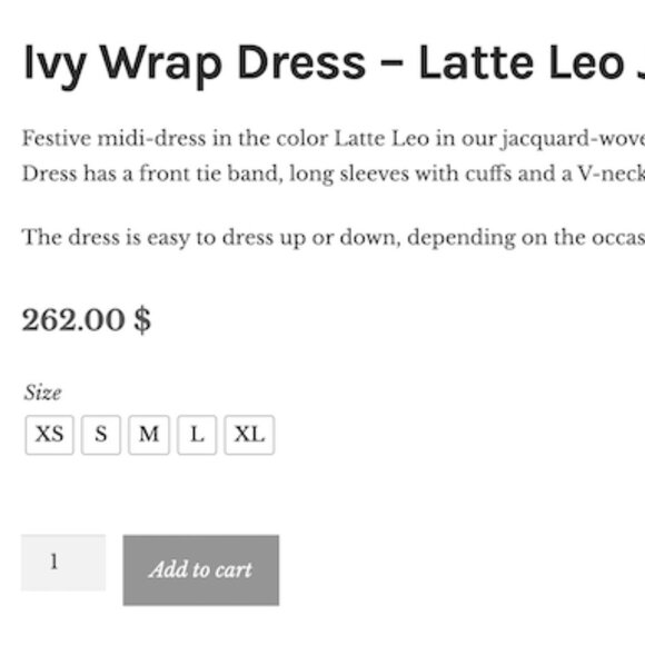 Karmamia ----- Ivy Wrap Dress ---Latte Leopard $$ NWT $$ - Picture 3 of 3